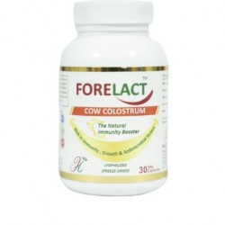 FORELACT Capsules Natural Immune Booster rich in Vitamins, Essential Amino acids - Cow Colostrum (30 Capsules)