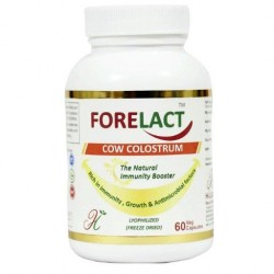 FORELACT Capsules Natural Immune Booster rich in Vitamins, Essential Amino acids - Cow Colostrum (60 Capsules)